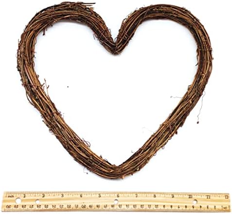 Natural Grapevine Heart Wreath - 12 Inch Decor