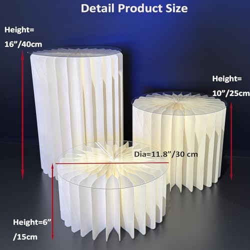 3pcs Cardboard Cylinder Stands for Birthday Wedding Table Display