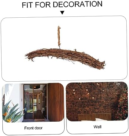 Sosoport Rattan Wreath Hanger Front Door Decor