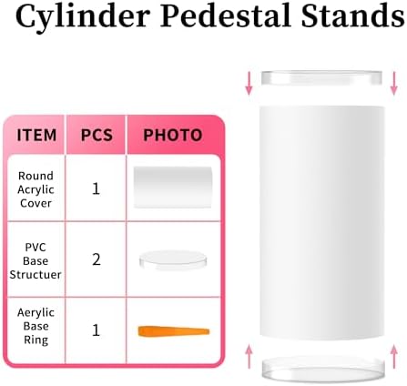 3 Pcs Cylinder Pedestal Stand for Party Decor