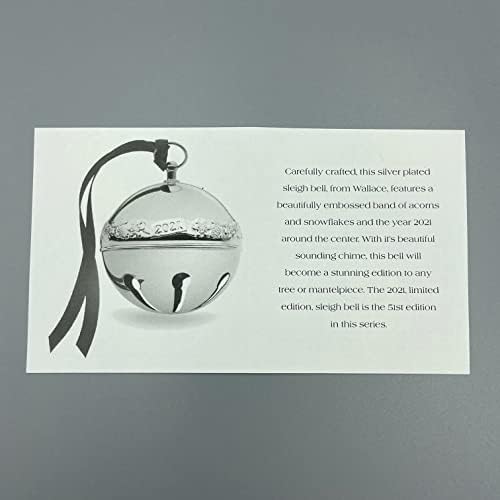 Wallace 51st Edition 2021 Silver Plated Sleigh Bell Ornament