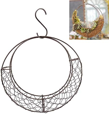 Moobom Wire Wreath Frame Hanger with Hook for Home Garden
