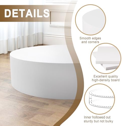 Round Mannequin Display Pedestal Stand White 197x118in