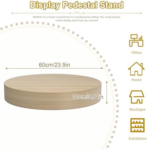 Round Mannequin Display Pedestal Stand with Wood Color
