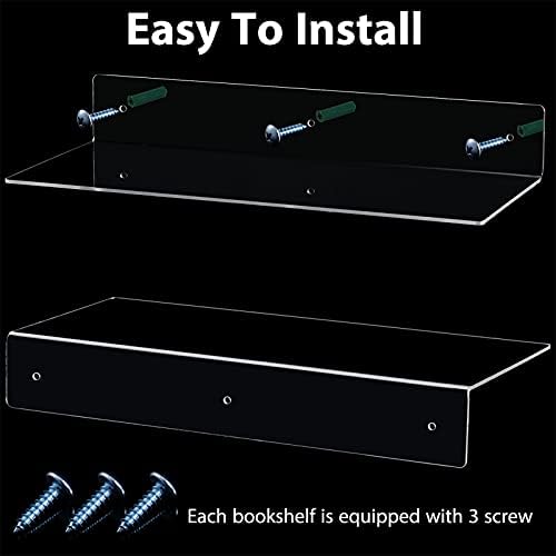 Blulu 8 Piece Acrylic Floating Shelf Display