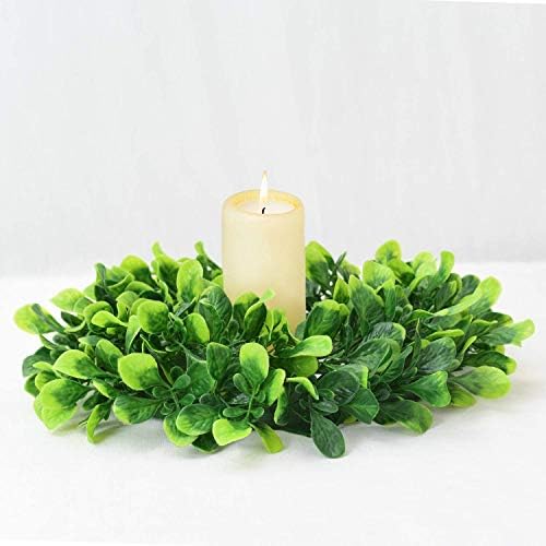 2Pack Small Boxwood Wreath 10 Inch Faux Greenery Decor