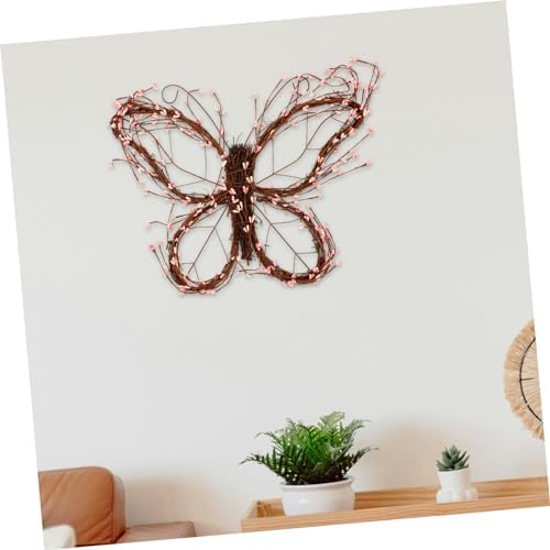 Butterfly Rattan Wreath for Home Decor