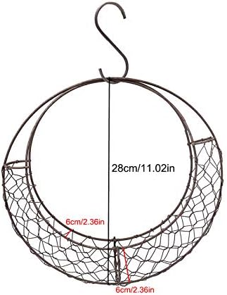 Moobom Wire Wreath Frame Hanger with Hook for Home Garden
