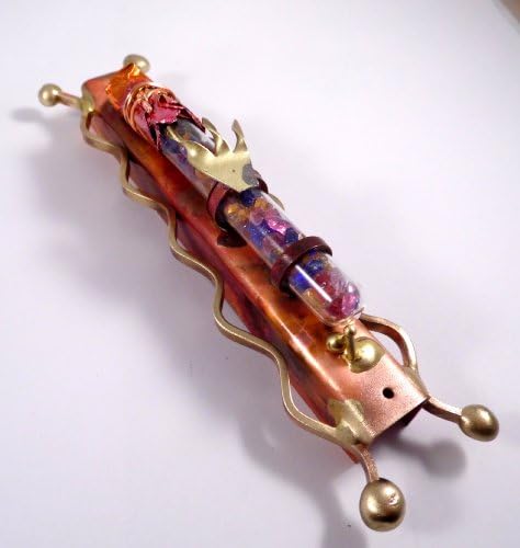 Gary Rosenthal Jewish Wedding Mezuzah Glass Scroll