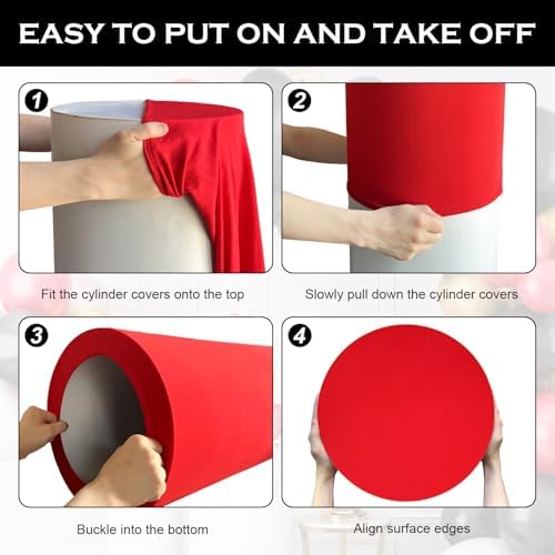 SaitiMade 3pcs Cylinder Stand Covers Set