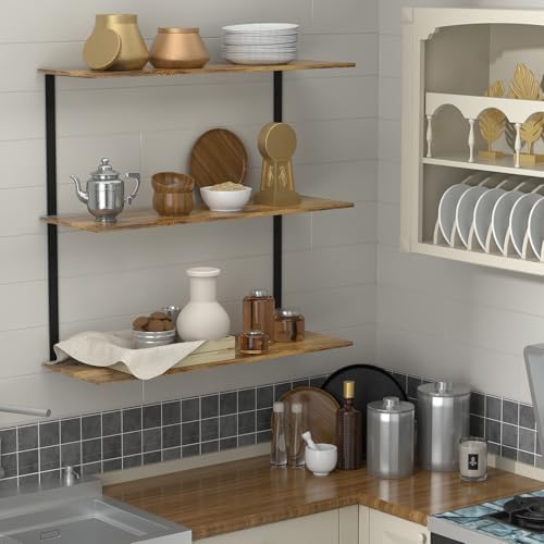 Floating Shelves for Wall 3 Tiers Kitchen Display Shelf
