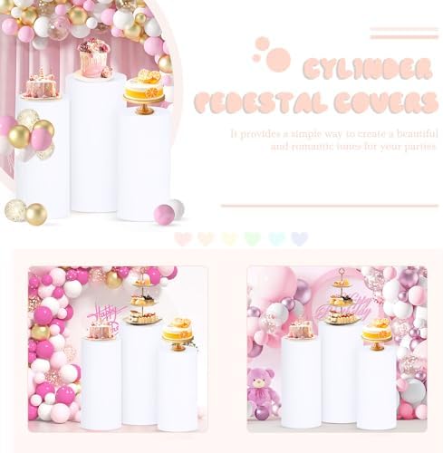 FUHSY Spandex Cylinder Stand Covers Set of 3