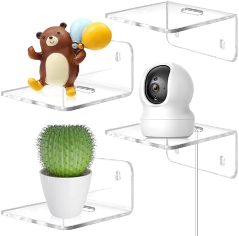 COXWANG Acrylic Wall Shelf for Plants and Decor