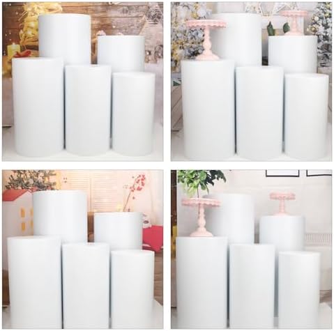 5Pcs Round Cylinder Pedestal Stands for Party Displays
