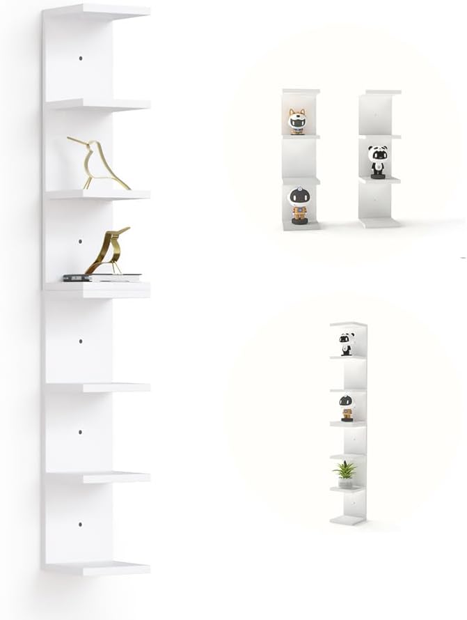 DrWall 7 Tier Floating Shelves Set of 2