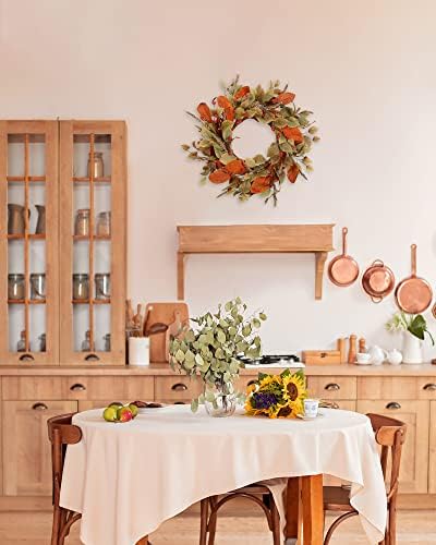 YNYLCHMX 18 Inch Fall Wreath Front Door Decor