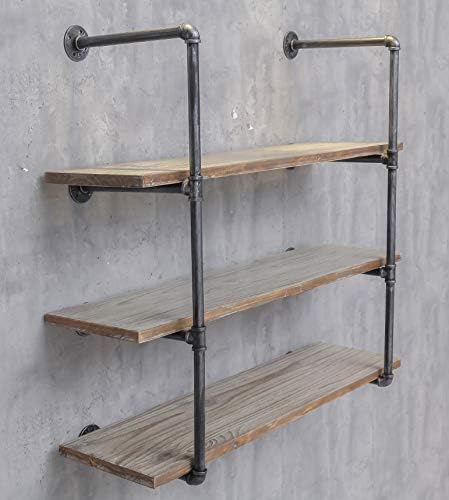 BIXIRAO 4-Tier Industrial Pipe Shelf Brackets