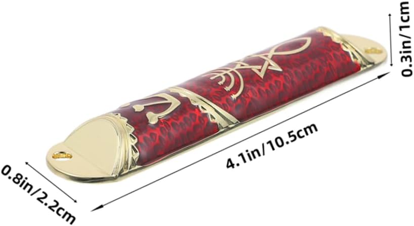 Healifty 2 Sets Elegant Metal Mezuzah with Scroll for Door