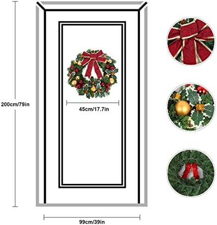 LASPERAL 17 Inch Artificial Christmas Door Wreath