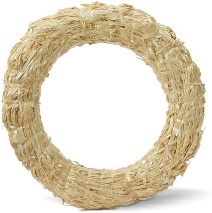 FloraCraft 3 Piece 16 Inch Straw Wreath Form Natural