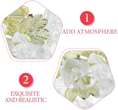 PRETYZOOM 24pcs Crystal Clear Christmas Angel Ornaments with Gold Wings