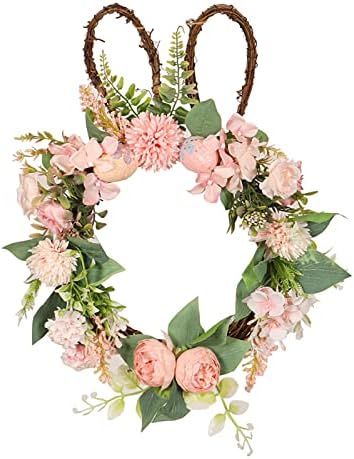 Cakina Easter Front Door Rustic Spring Decor Wreath Sign