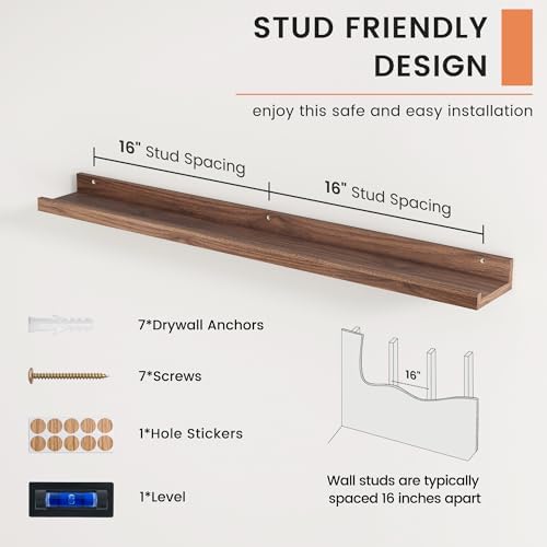 FLYJOE Floating Shelves Set of 2 36 Inches