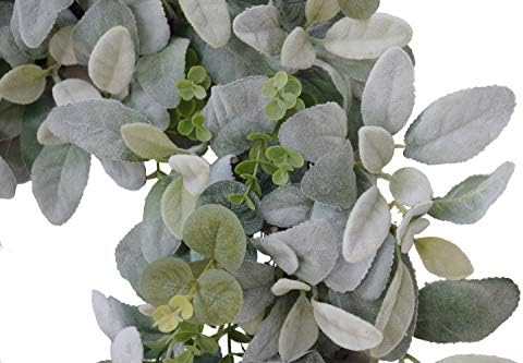 Puleo International 22 Inch Artificial Flocked Lambs Ear Wreath