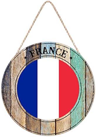Farmhouse Front Door Hanger Round Wood Sign 10x10