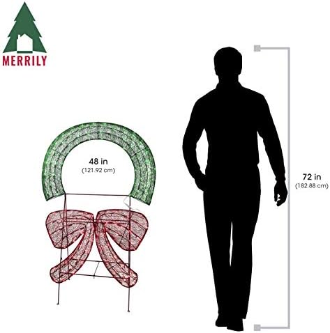 Merrily Crystal Wreath Stake 48 Inch Multi Colored