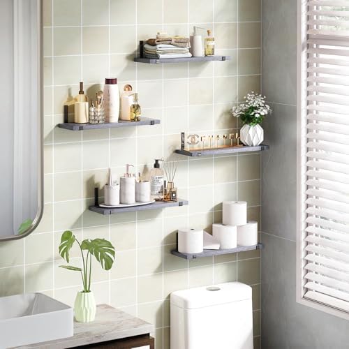 Fixwal Floating Shelves Set of 5 Grey