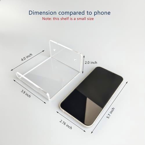 Weronique 2-Pack Clear Floating Wall Shelves