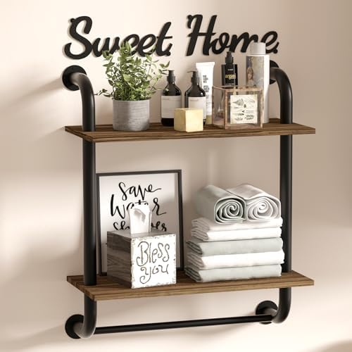 Tinpin 2-Tier Bathroom Floating Shelf Wall Mount 173 Inch