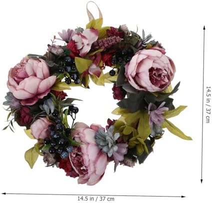 NUOBESTY Artificial Peony Wreath for Home Decor