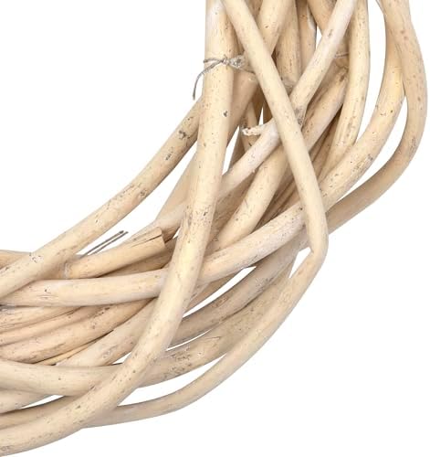 Northlight 12 Inch White Peeled Weeping Willow Artificial Spring Wreath