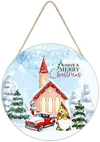 Farmhouse Door Hanger with Pine Tree Wood Sign