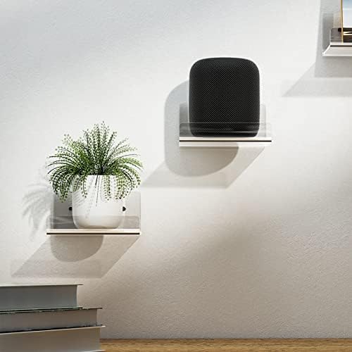 Weronique 2-Pack Clear Floating Wall Shelves
