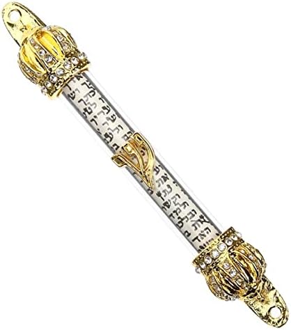 3Pcs Metal Mezuzah for Door with Scroll Decor