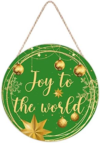 Farmhouse Front Door Hanger Christmas Gold Wreath Decoration