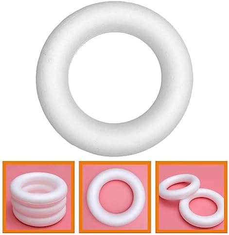 Amosfun Foam Wreath Forms 21cm for DIY Crafts