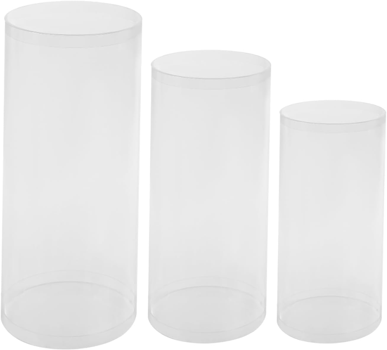 3PCS Cylinder Pedestal Stands for Wedding Displays
