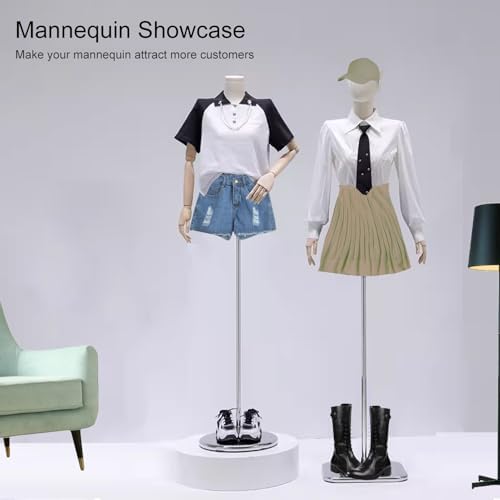 Round Mannequin Display Pedestal Stand White 197x118in