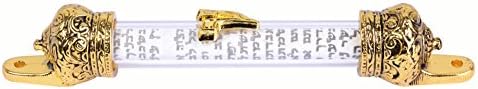 BRTAGG Mezuzah Case with Gold Plated Design