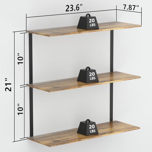 Floating Shelves for Wall 3 Tiers Kitchen Display Shelf