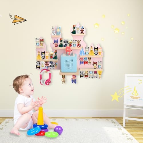 Taladad Wooden Magnetic Floating Shelf for Toniebox