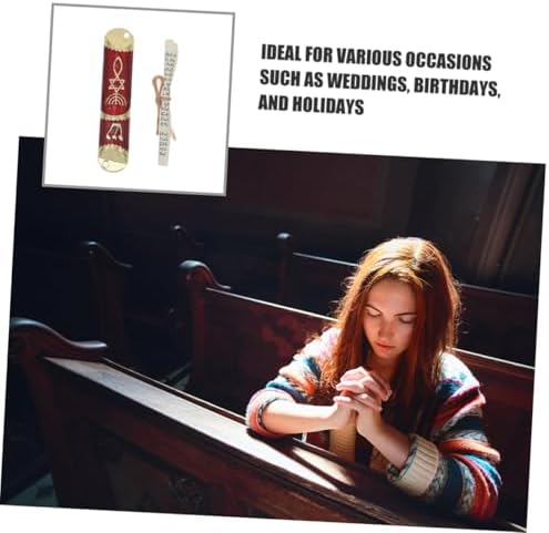 Mobestech 2 Sets Metal Mezuzah with Authentic Scroll for Home Blessing
