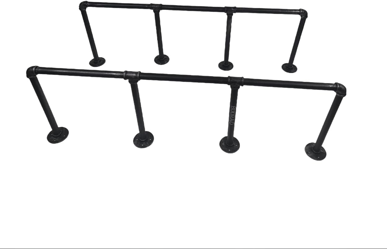 BIXIRAO 4-Tier Industrial Pipe Shelf Brackets