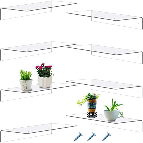 Blulu 8 Piece Acrylic Floating Shelf Display