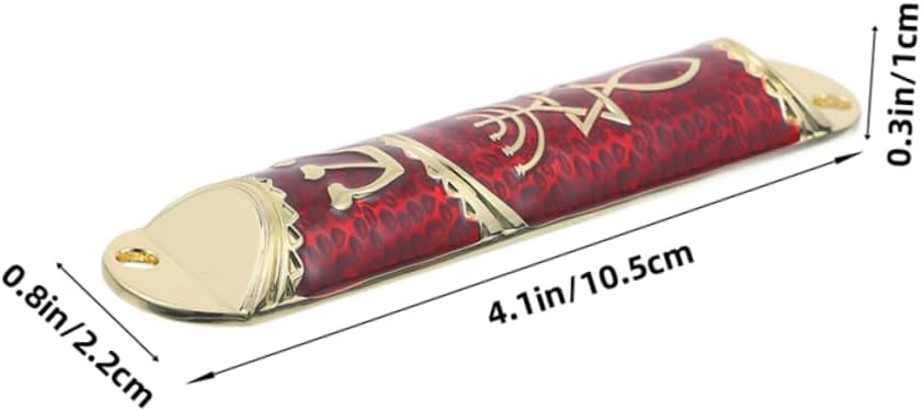 Unomor 2 Sets Pewter Metal Mezuzah with Scroll