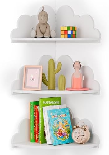 Beskadi Cloud Floating Corner Shelves Set of 3